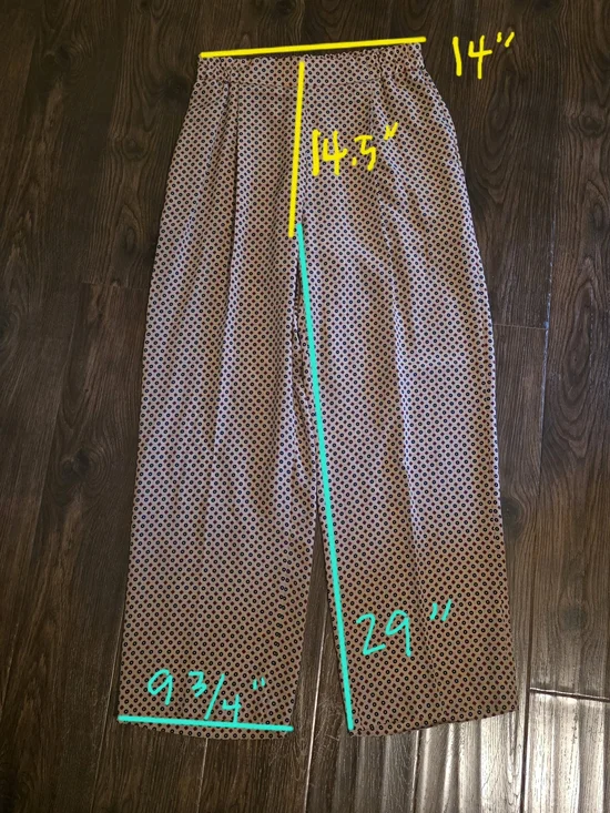 Stella McCartney Silk Beige Wide-Leg Polka Dot Soft Pants - Picture 5 of 8